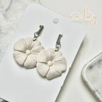 Chanti Statement White Flower Silver Bar Dangle