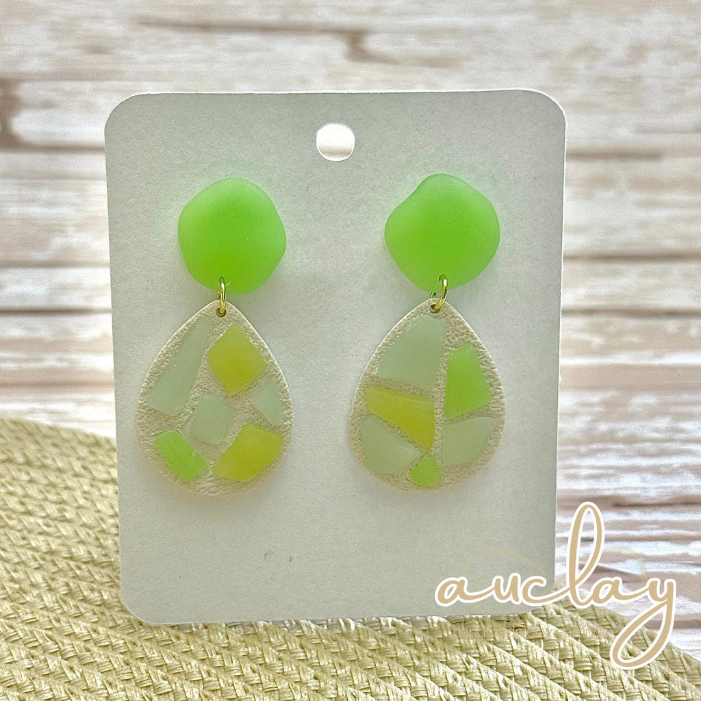 Maisie Statement Seaglass Mosaic Teardrop