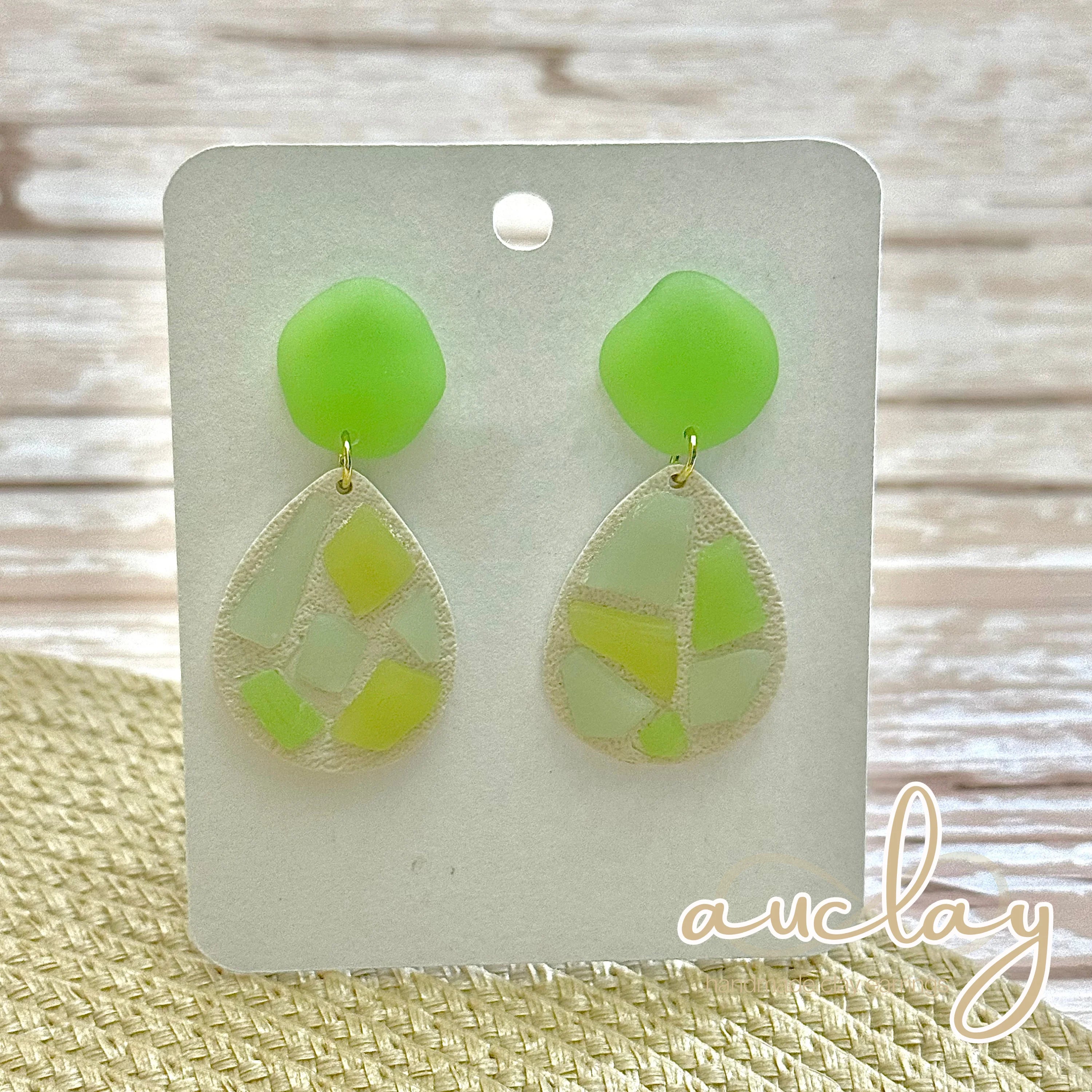 Maisie Statement Seaglass Mosaic Teardrop