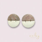 Ashley Statement White Marble Half Circles