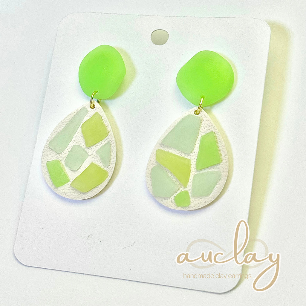 Maisie Statement Seaglass Mosaic Teardrop