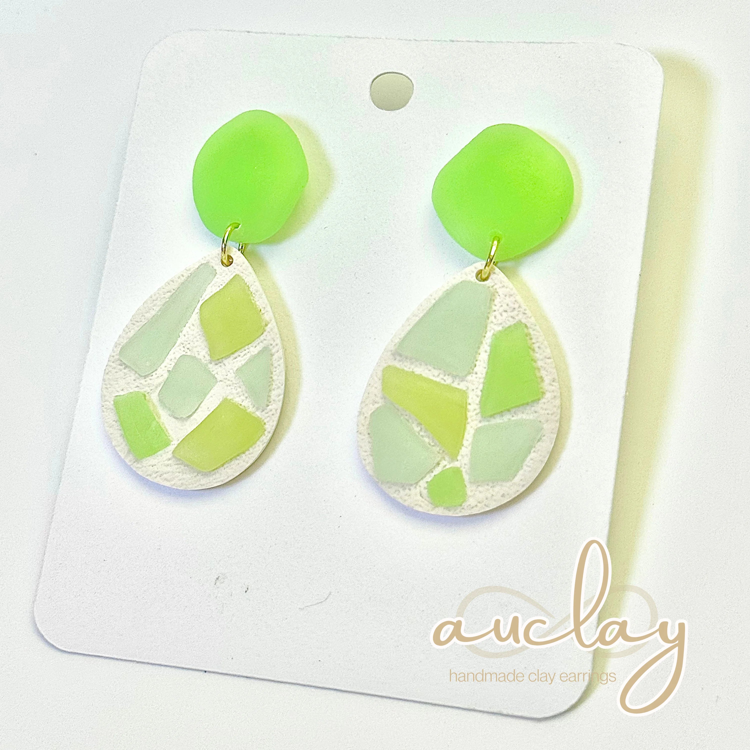 Maisie Statement Seaglass Mosaic Teardrop