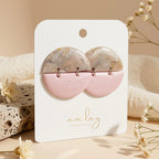 Ashley Statement Blush Marble Half Circles