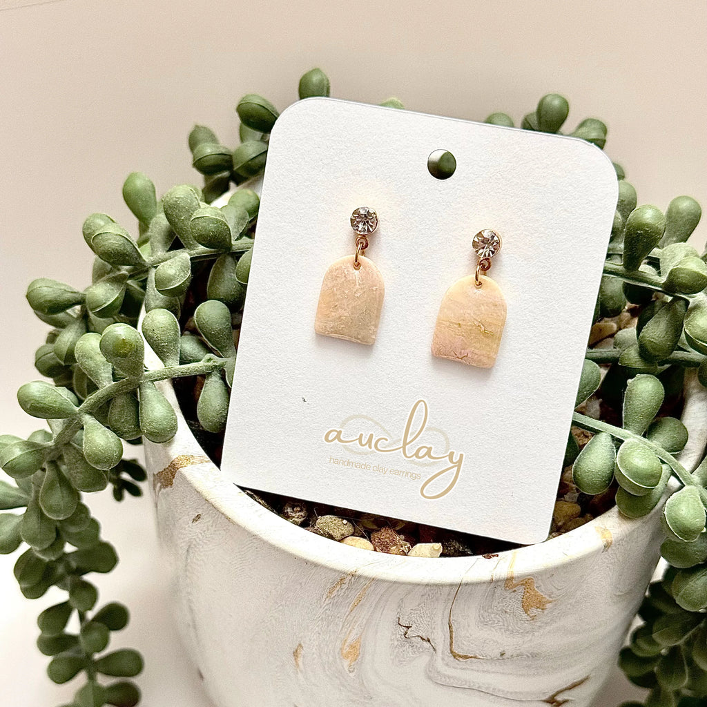 Millie Delicate Gold Marble Arch Dangle