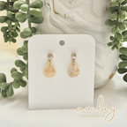 Millie Delicate Gold Marble Teardrop Dangle