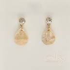 Millie Delicate Gold Marble Teardrop Dangle