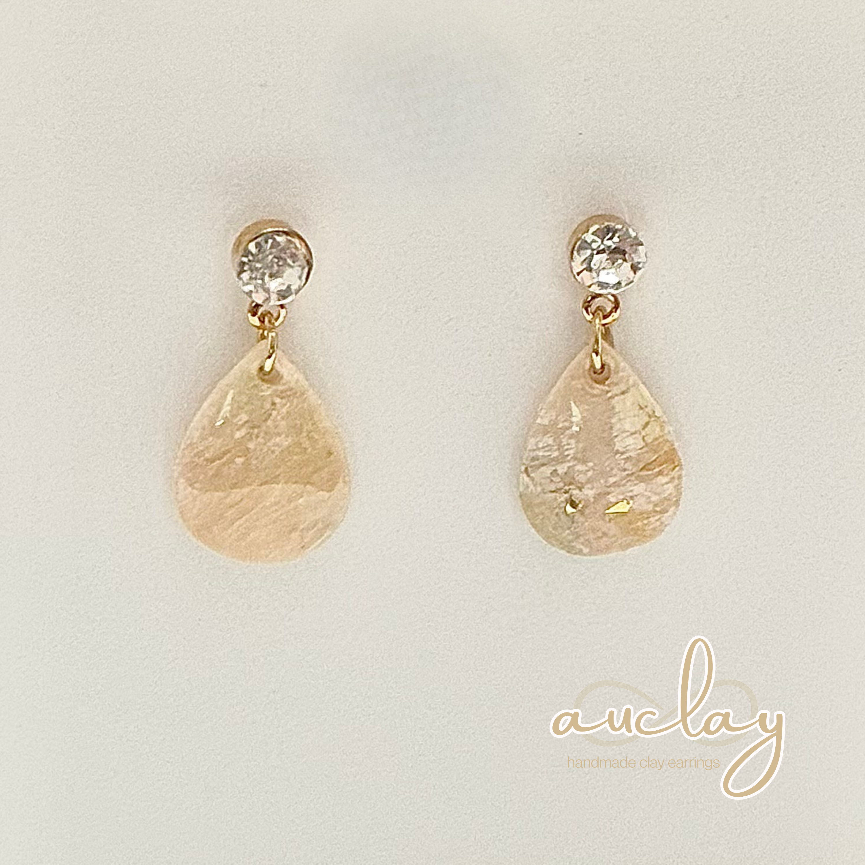 Millie Delicate Gold Marble Teardrop Dangle