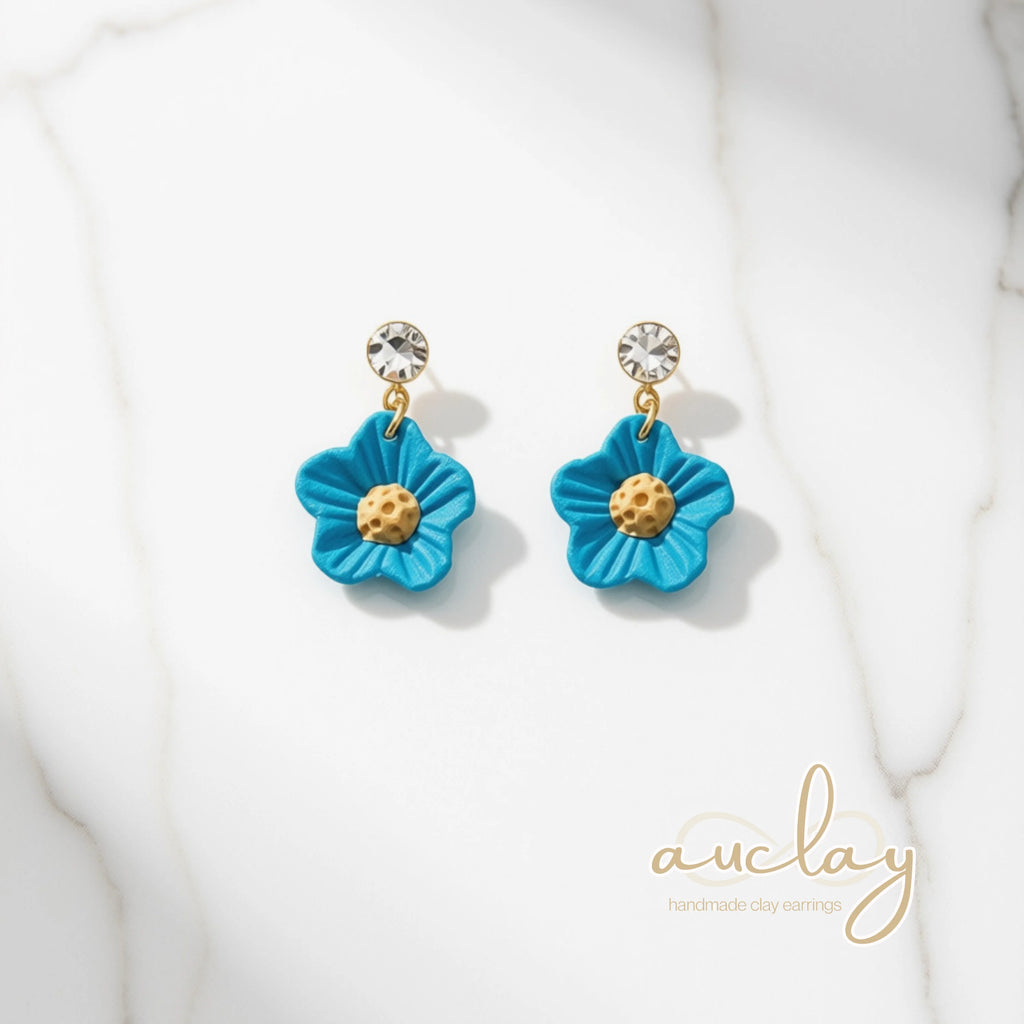 Chanti Delicate Teal Flower Dangle