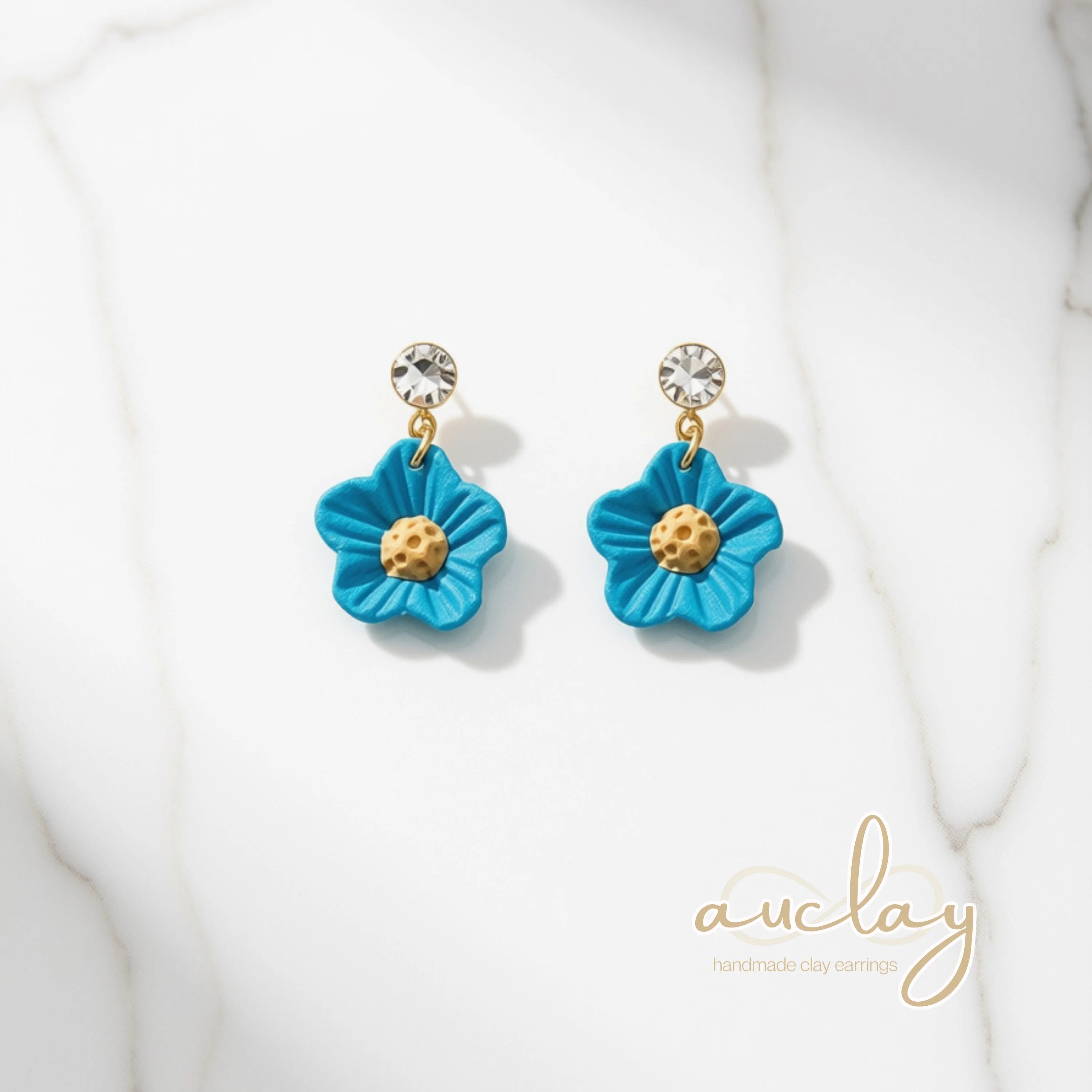 Chanti Delicate Teal Flower Dangle