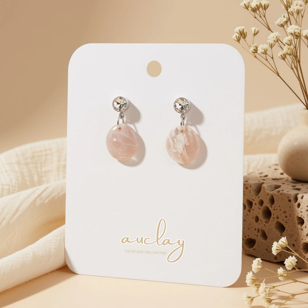 Ashley Delicate Marble Round Dangle