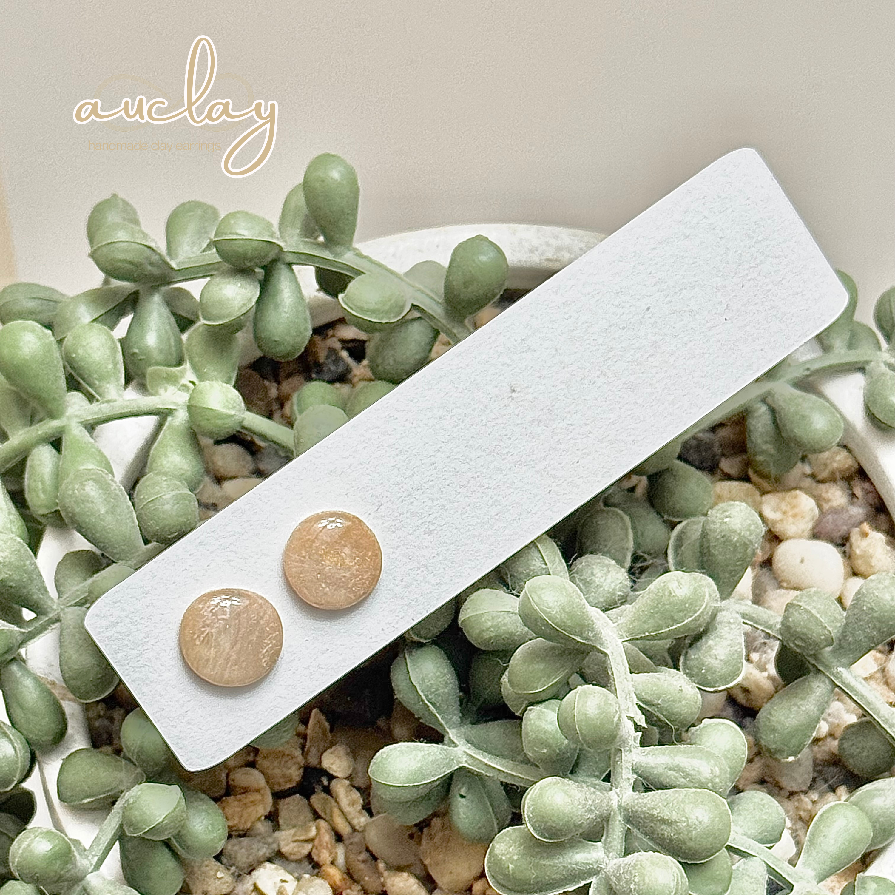 Millie Everyday Gold Marble Circle Stud