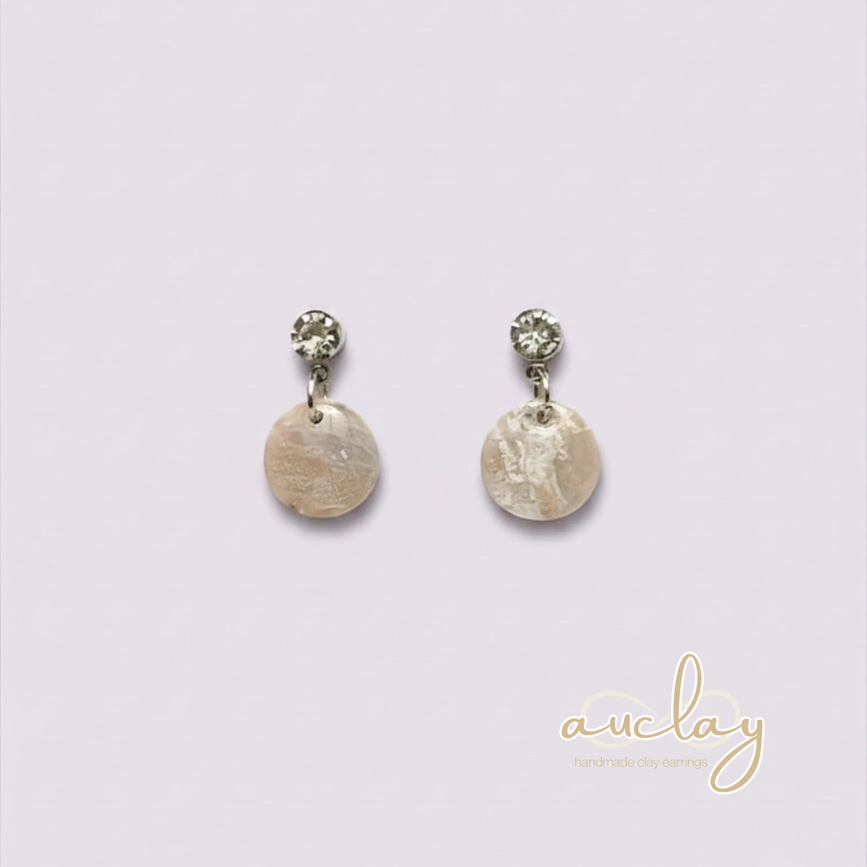 Ashley Delicate Marble Round Dangle