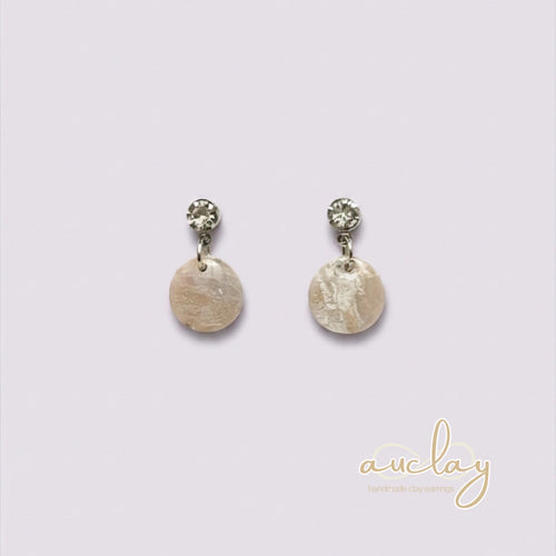Ashley Delicate Marble Round Dangle