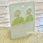 Maisie Delicate Seaglass Mosaic Half Circle Dangle Stud