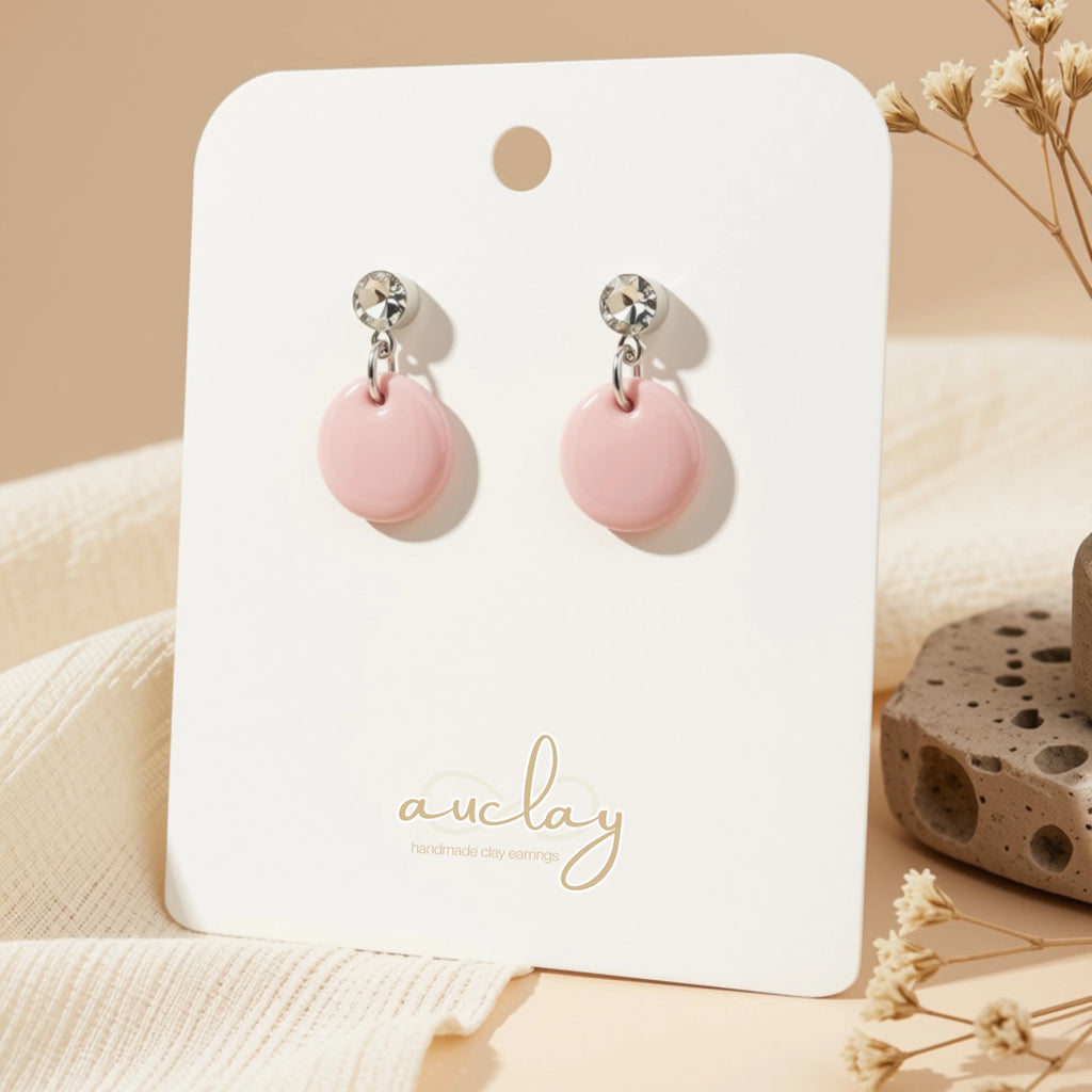 Ashley Delicate Blush Round Dangle