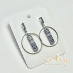 Shellie Statement Stripe Bar Hoop Dangle