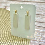 Maisie Delicate White Bar Gold Dangle