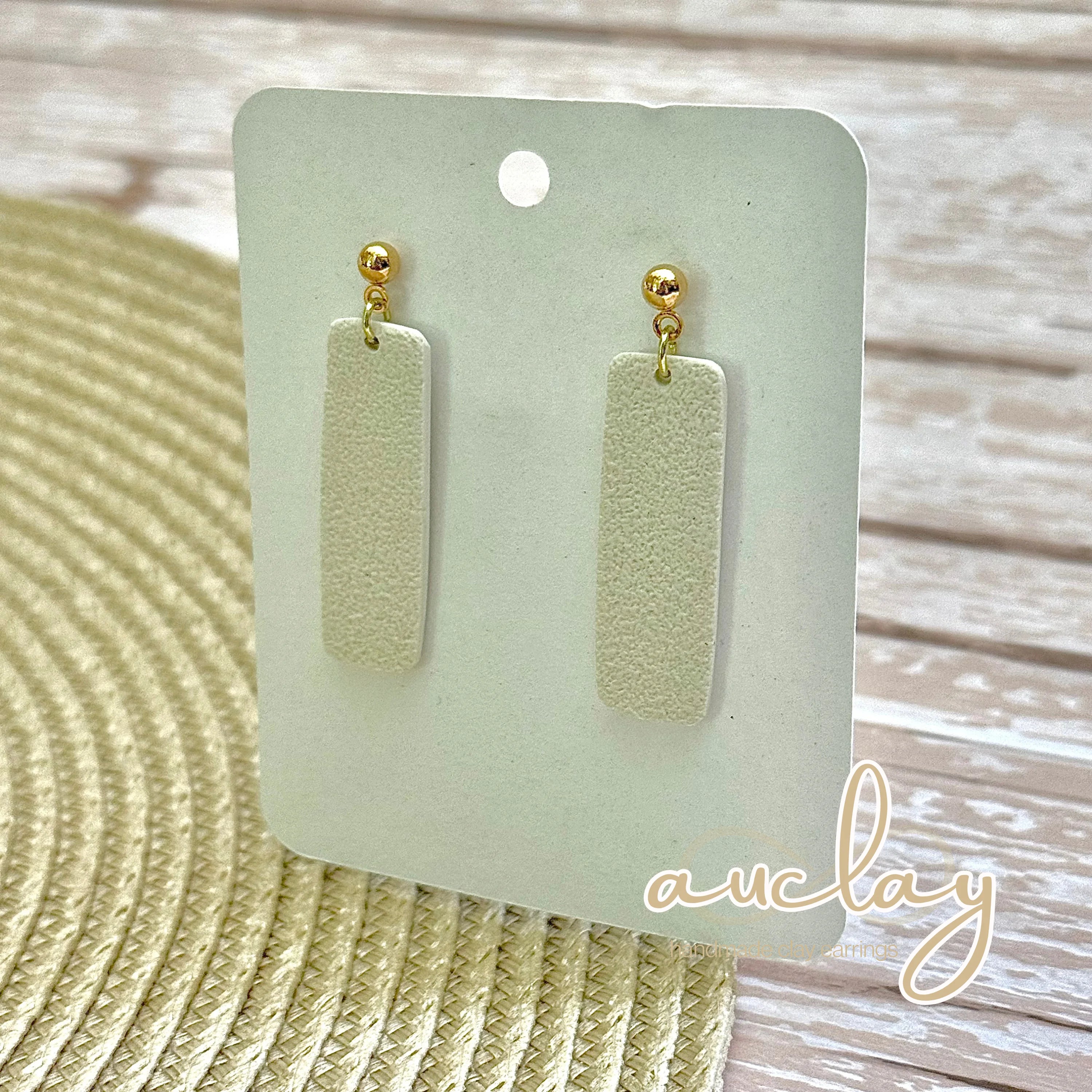 Maisie Delicate White Bar Gold Dangle