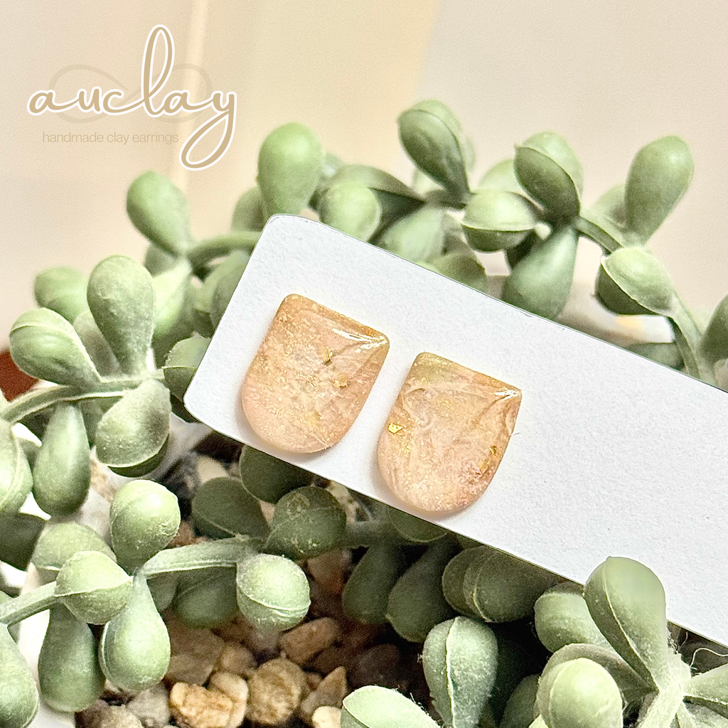 Millie Everyday Gold Marble Arch Stud