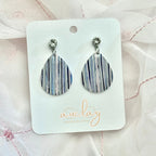 Shellie Statement Stripe Stone Teardrop