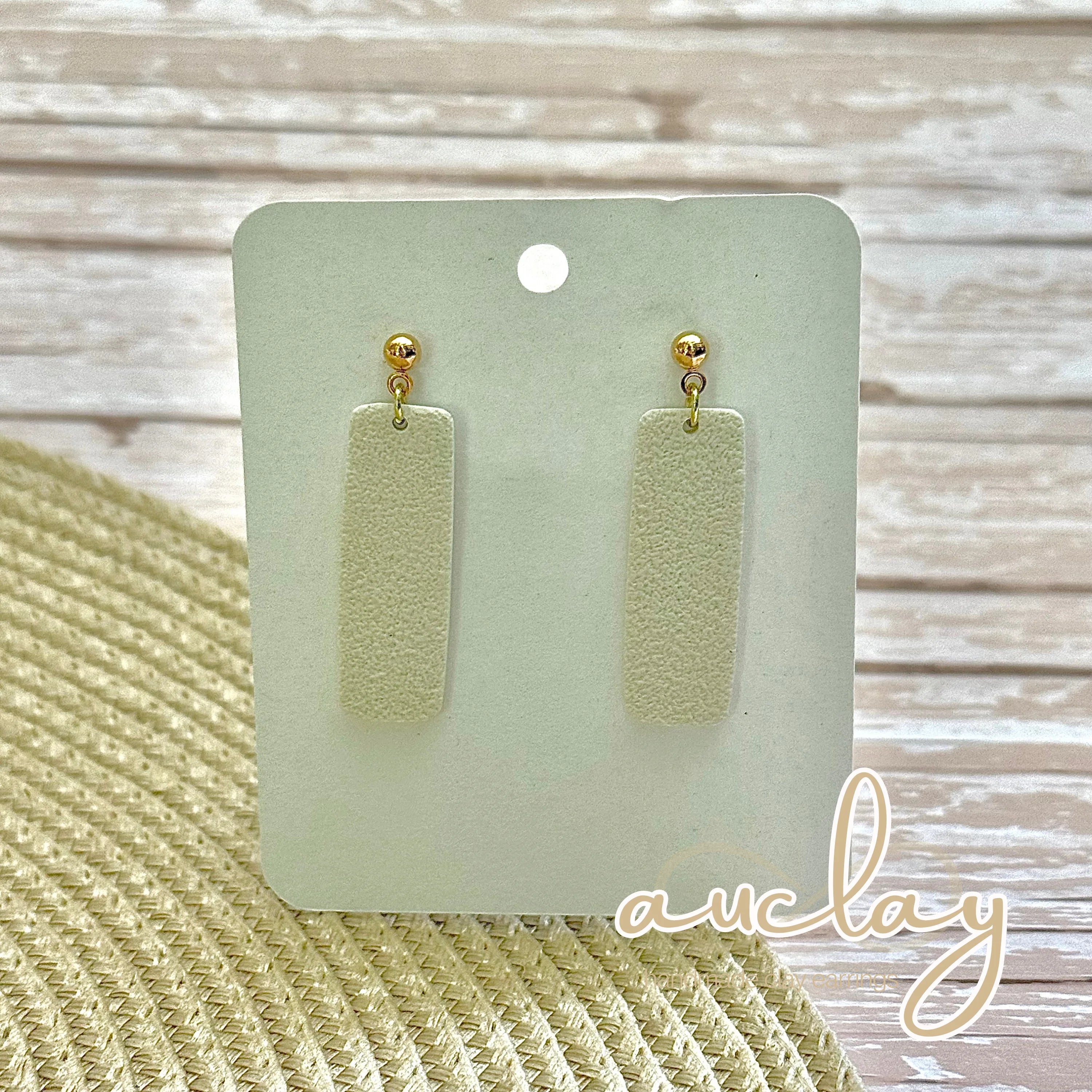 Maisie Delicate White Bar Gold Dangle