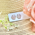 Ashley Everyday Pink Marble Hexagon Stud