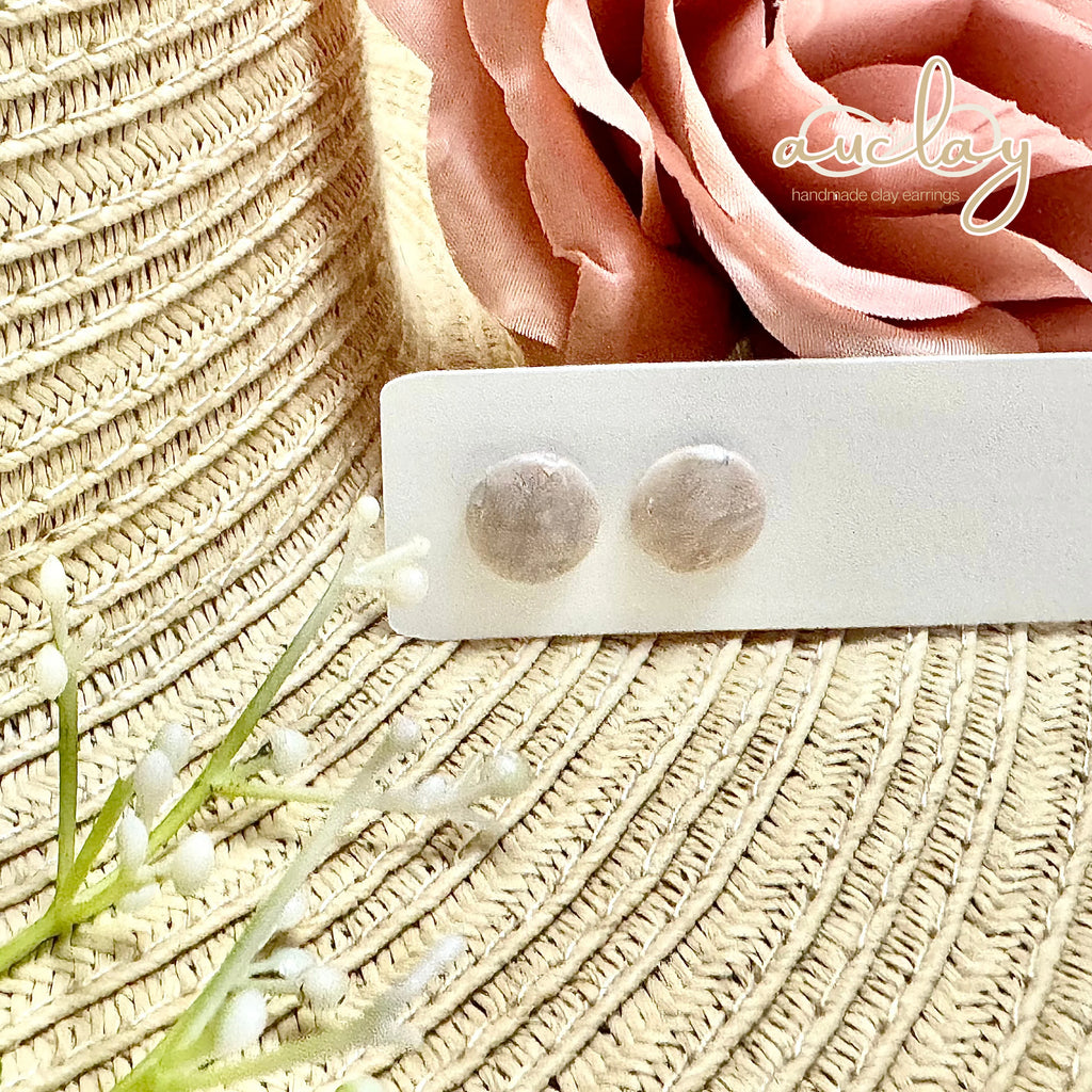 Ashley Everyday Pink Marble Circle Stud