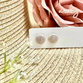 Ashley Everyday Pink Marble Circle Stud
