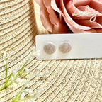 Ashley Everyday Pink Marble Circle Stud