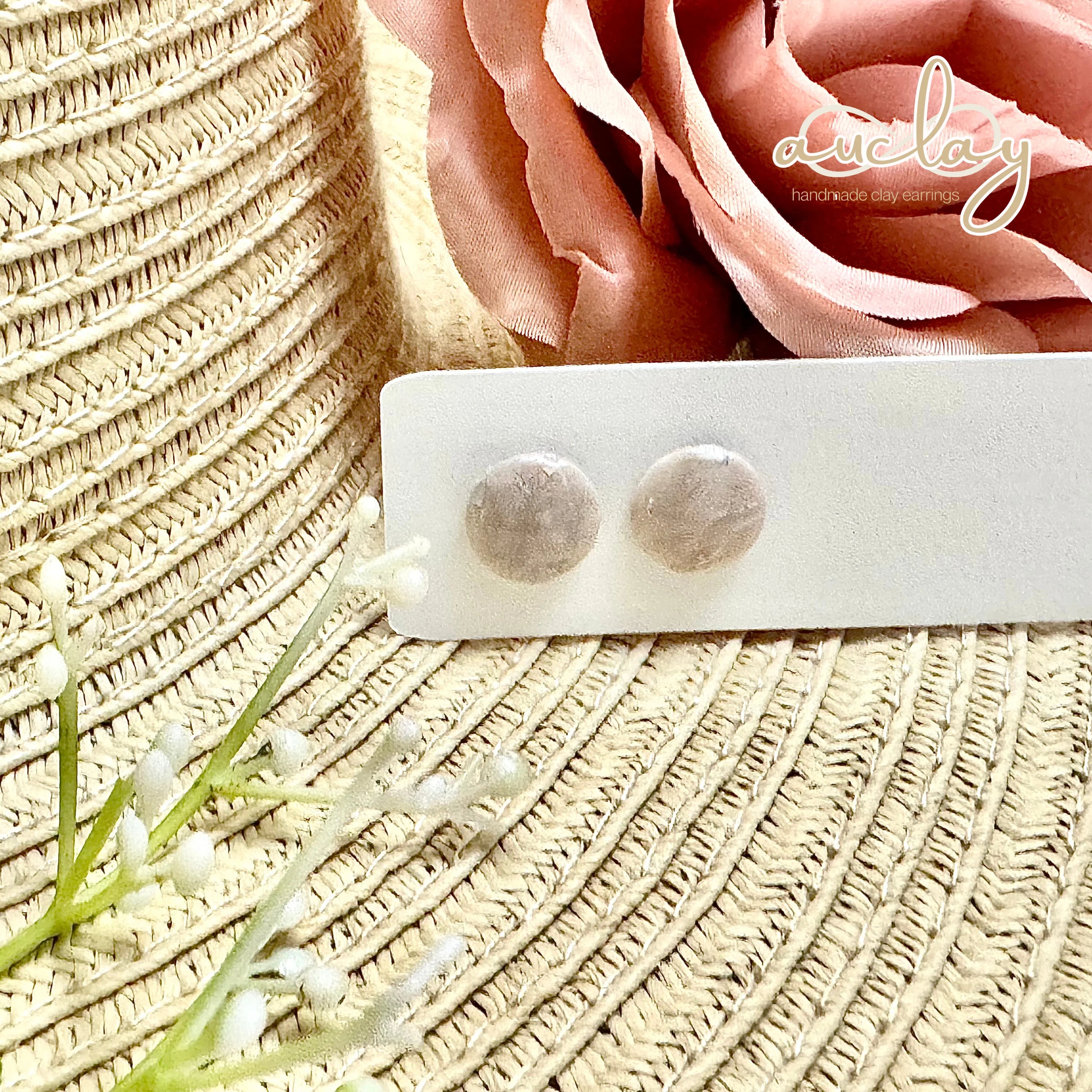 Ashley Everyday Pink Marble Circle Stud