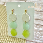 Maisie Statement Seaglass White Circle Dangle