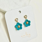 Chanti Delicate Teal Flower Dangle