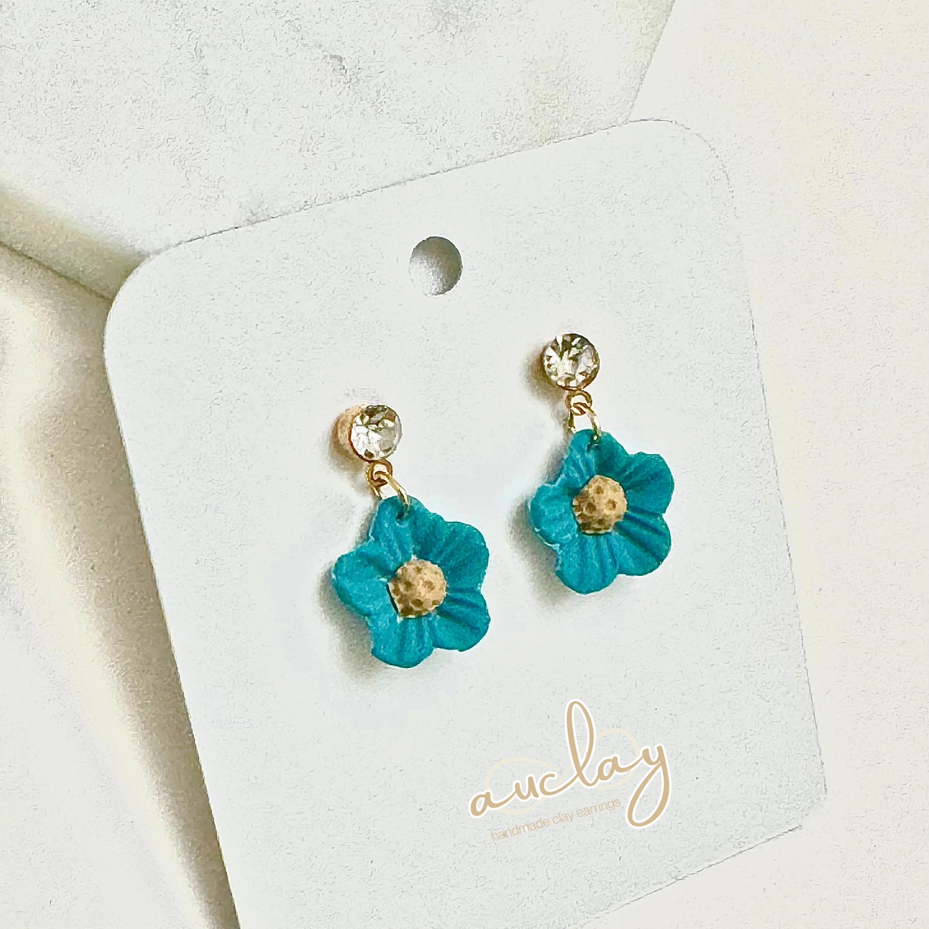Chanti Delicate Teal Flower Dangle