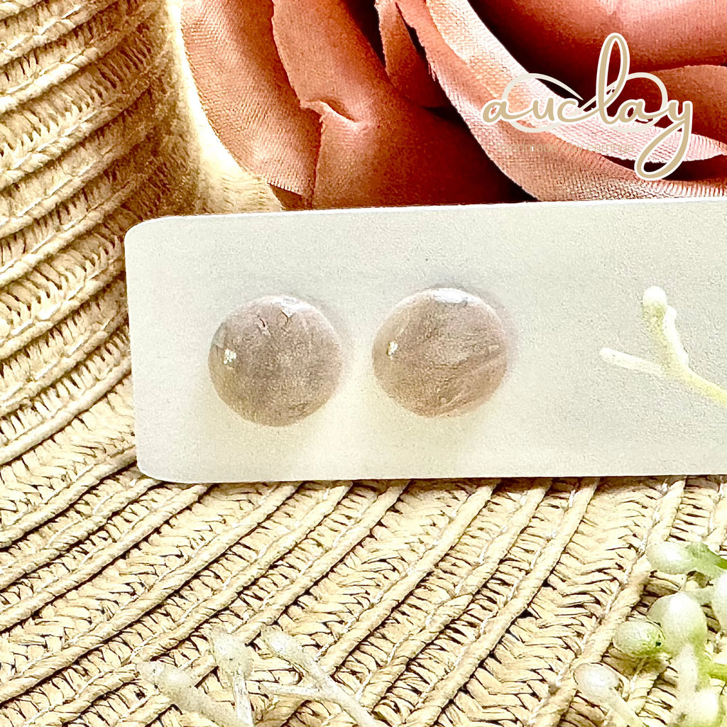 Ashley Everyday Pink Marble Circle Stud