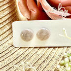 Ashley Everyday Pink Marble Circle Stud