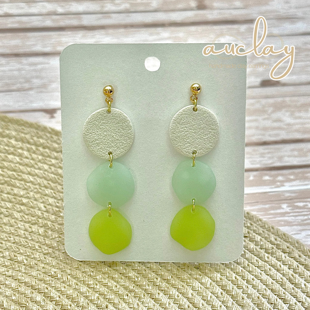 Maisie Statement Seaglass White Circle Dangle