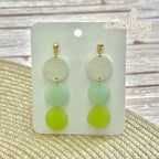 Maisie Statement Seaglass White Circle Dangle