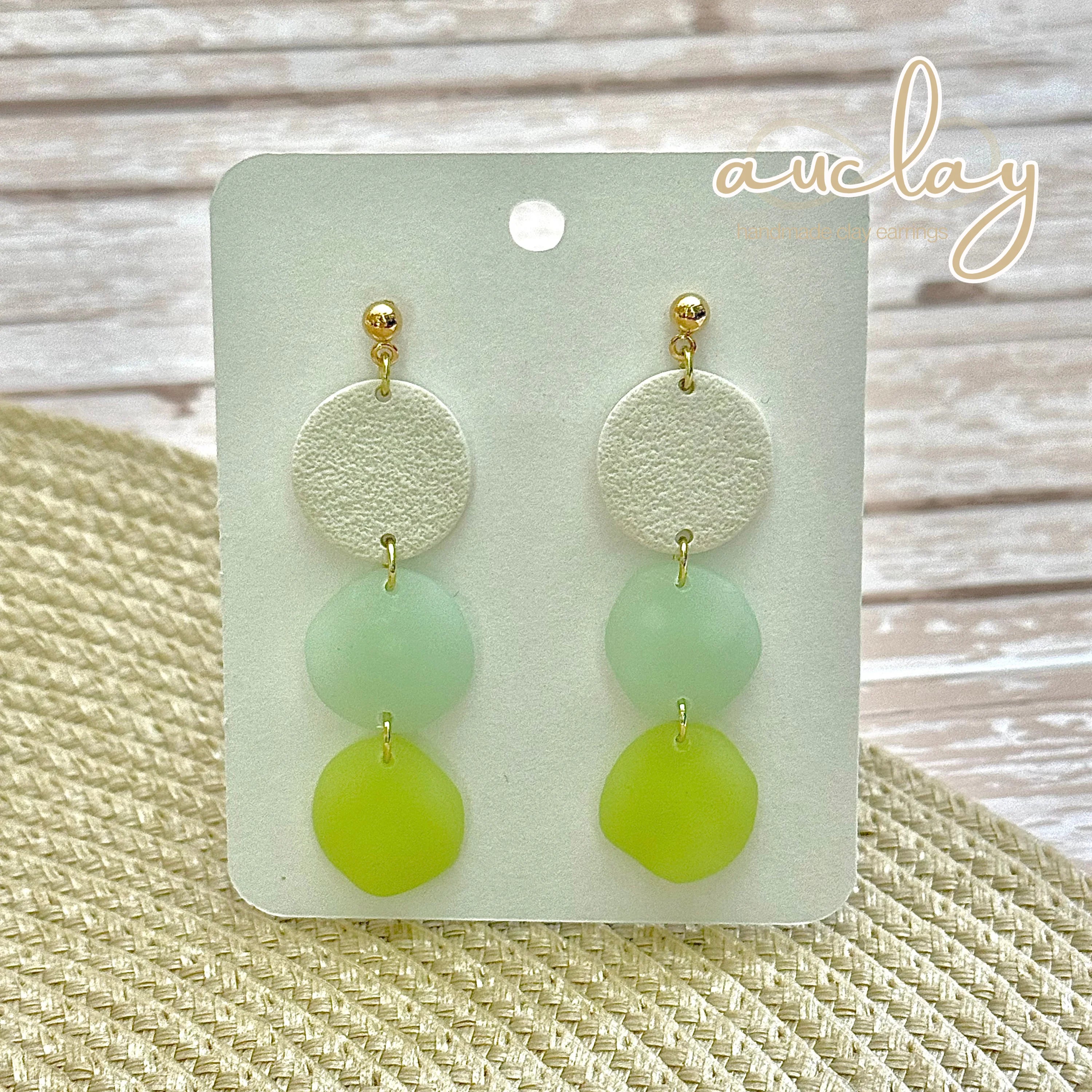 Maisie Statement Seaglass White Circle Dangle