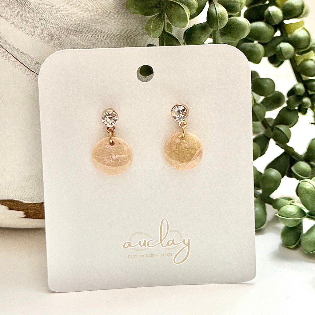 Millie Delicate Gold Marble Circle Dangle