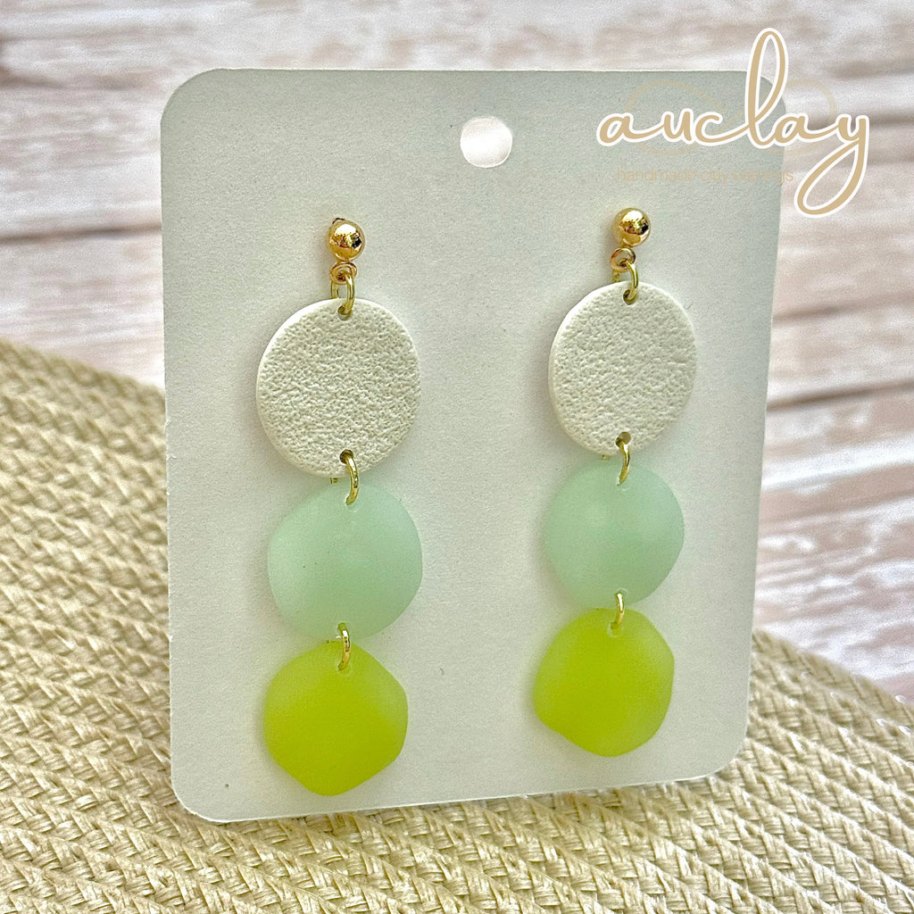 Maisie Statement Seaglass White Circle Dangle