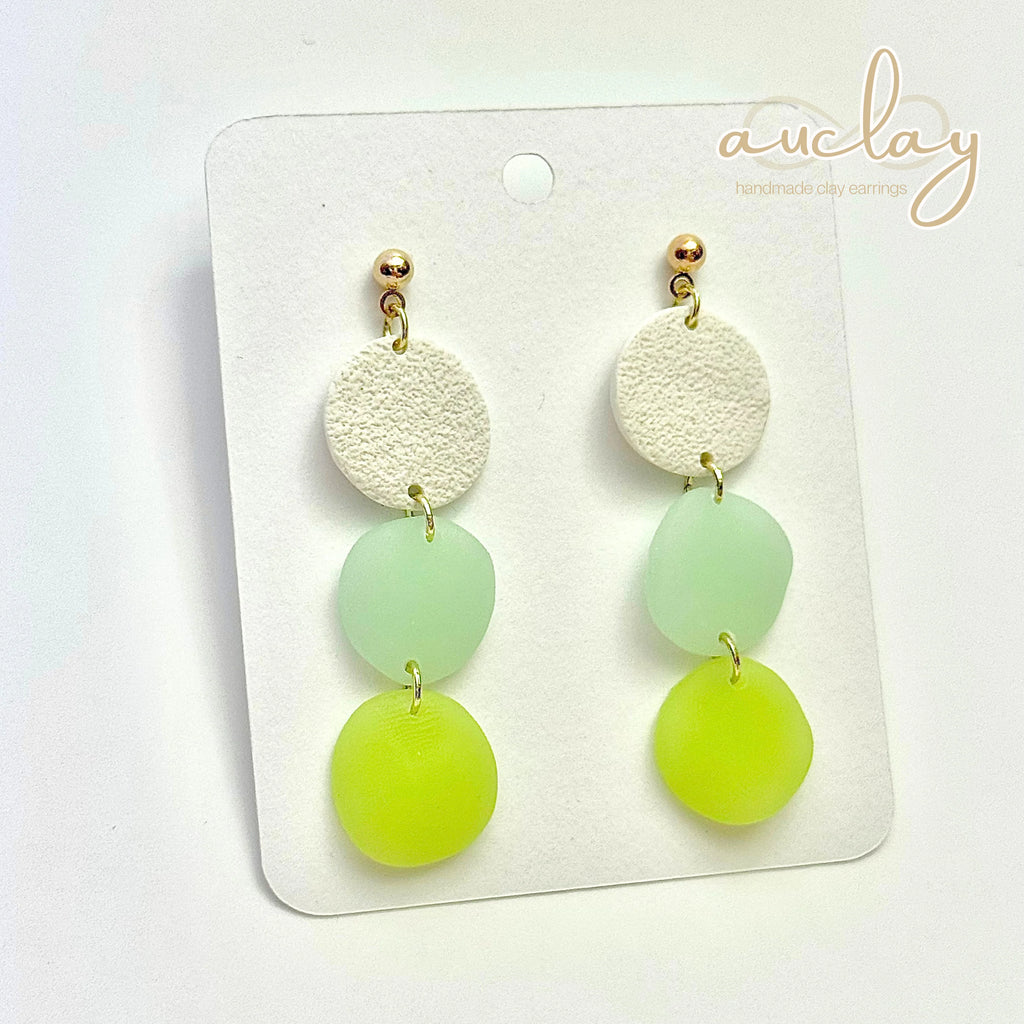 Maisie Statement Seaglass White Circle Dangle