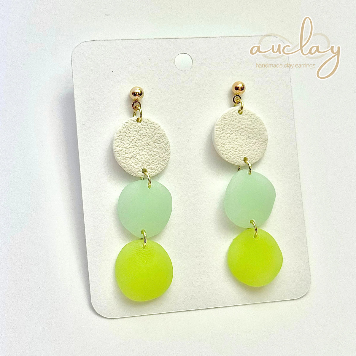 Maisie Statement Seaglass White Circle Dangle