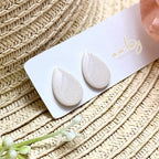 Ashley Everyday White Teardrop Stud