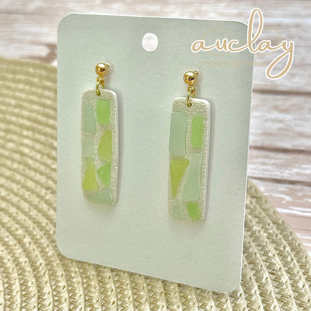 Maisie Delicate Seaglass Mosaic Bar Dangle