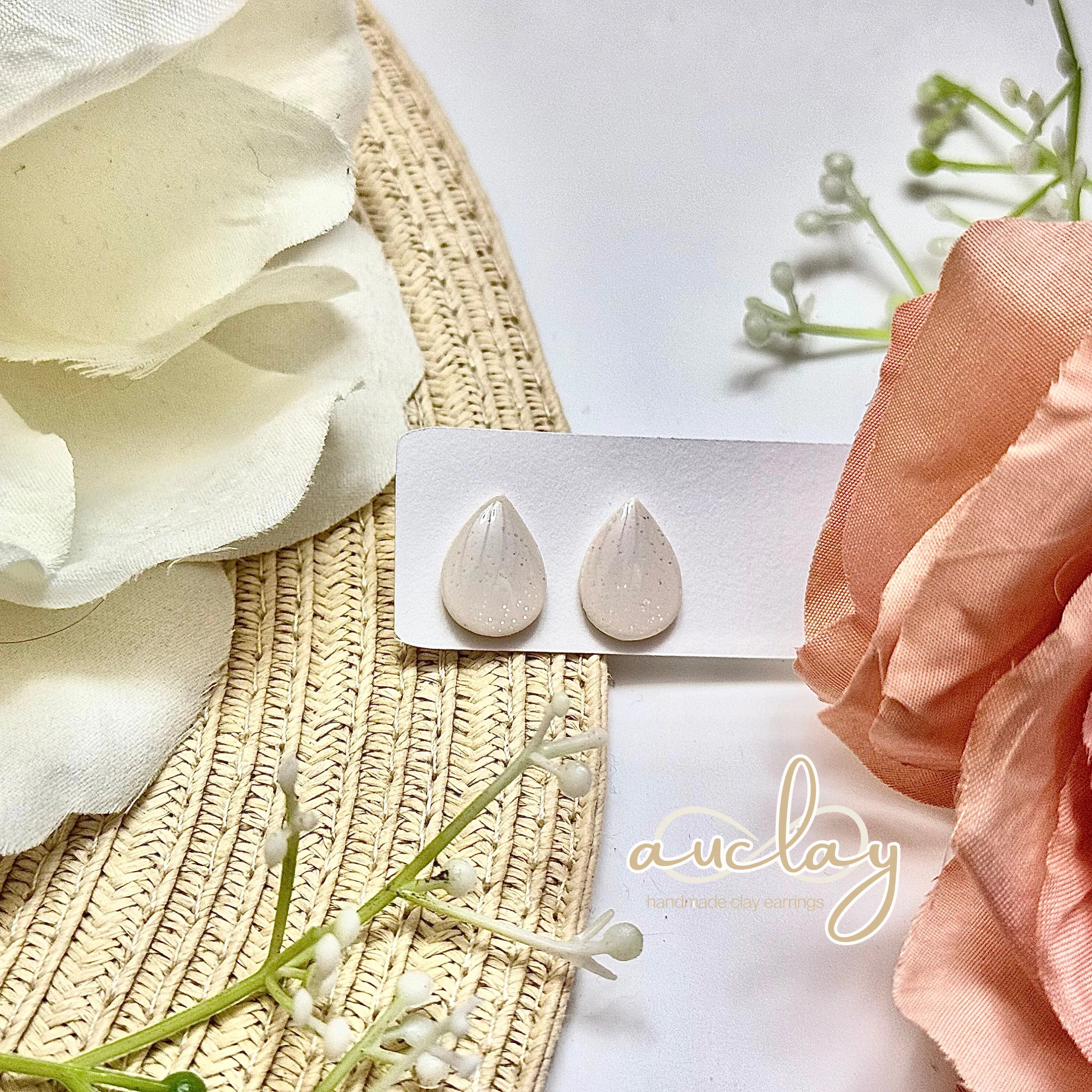 Ashley Everyday White Teardrop Stud