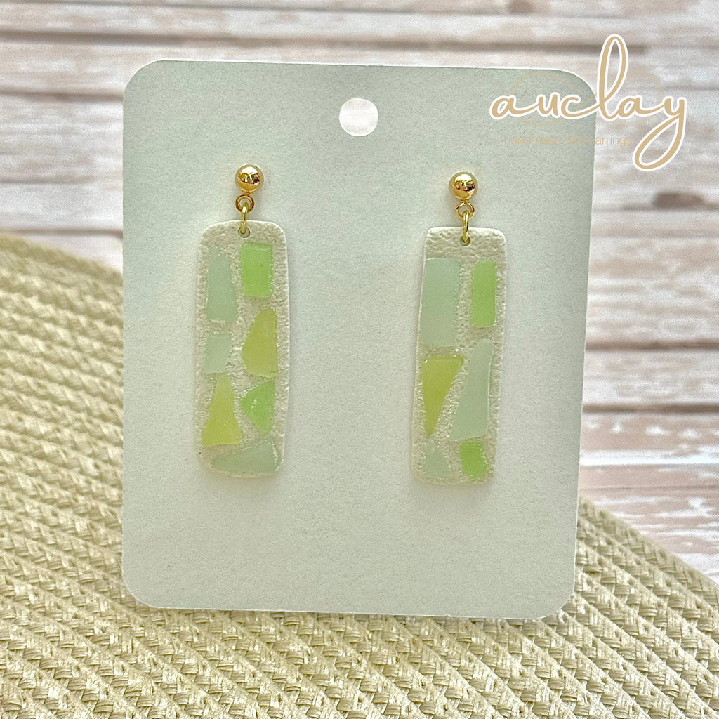Maisie Delicate Seaglass Mosaic Bar Dangle