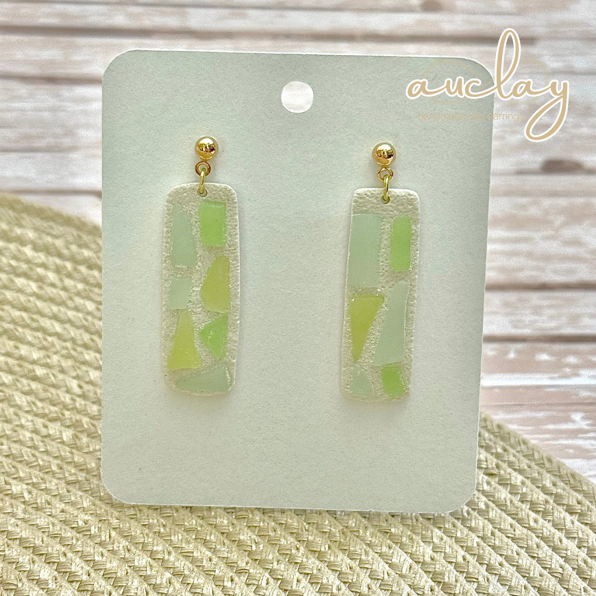 Maisie Delicate Seaglass Mosaic Bar Dangle