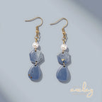 Julia Delicate Blue Marble Pearl Dangle