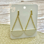 Maisie Statement White Half Circle Chain Dangle
