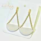 Maisie Statement White Half Circle Chain Dangle